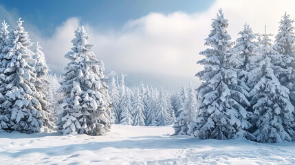 Snow-Covered Pine Trees
