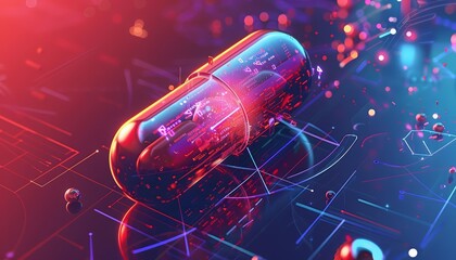 An AIenhanced medicine pill concept represents the future of healthcare