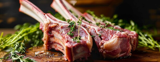 Lamp ribs with rosemary