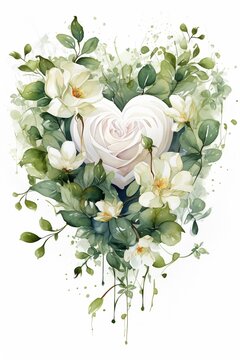 Heart with Roses Design a symbol for a condolence.