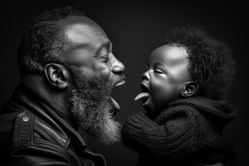 A tribute to fathers  embodying strength, wisdom, and love in a captivating artistic representation