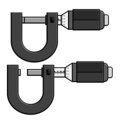 Measuring tools in physics laboratory : Micrometer Screw vector illustration