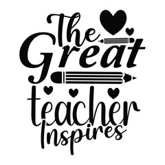 Teacher T-shirt Quotes Vector Design Illustration Clipart Eps 