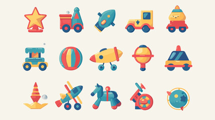 Toys icon set vector design vector illustration vector