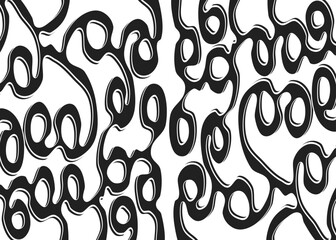 Abstract background with seamless cute curly line pattern