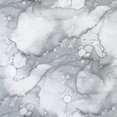 Grey Marble Paint Texture. Grey Water Color Splash. White Alcohol Ink Watercolor. Light Abstract Background. Vector Abstract Template. White Tile Stone. Light Vector Splash. Light Marble Watercolor.