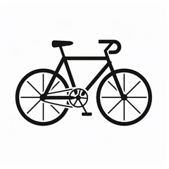 Obraz premium Simple Bicycle Icon in Vector Style on White Background