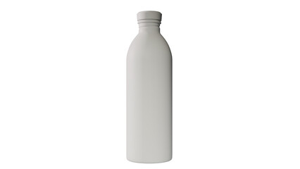 a white bottle with a white cap on a black background