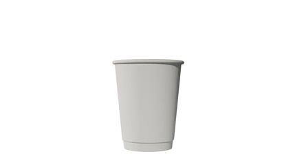 a white cup with a lid on a black background