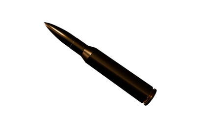 a gold bullet on a black background