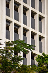 Exterior of modern architecture, modern city building. Modern architecture abstract background, building abstract.