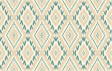 Ethnic abstract ikat art. Aztec ornament print. geometric ethnic pattern seamless  color oriental.  Design for background ,curtain, carpet, wallpaper, clothing, wrapping, Batik, vector illustration.