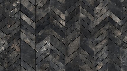 Minimalist Charcoal Grey Herringbone Weave Background

