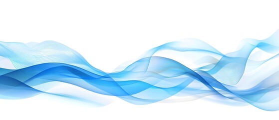 Abstract blue wave on white background vector presentation design 
