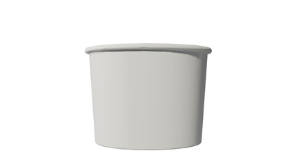a white cup with a lid on a black background