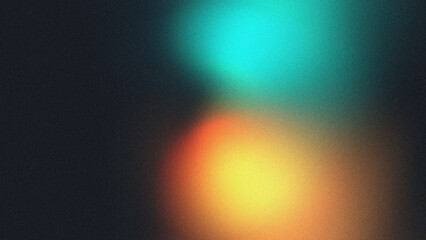 Abstract vibrant background with grainy texture and colorful blurry spots. Minimalist background design for poster, cover, wallpaper, banner in a modern trendy style.