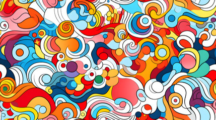 Fototapeta premium stunning doodle mania graffiti pattern geometric shapes design poster background