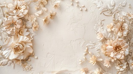 Fototapeta na wymiar Wedding floral boho background