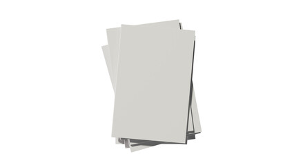 a stack of three white cards on a black background