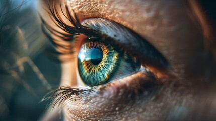 A close-up of a person's eye reflects a blurred image of an upcoming event, suggesting the idea of...