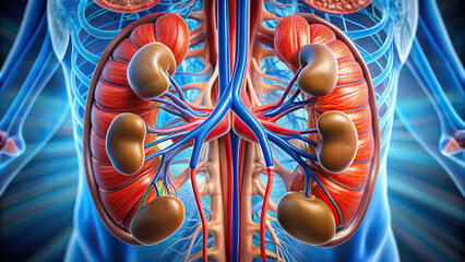 A macro image focusing on the ureters, elucidating their significance in renal physiology.