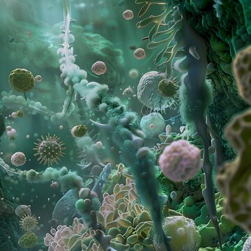 of Bacterial Nitrogen Fixation in Aquatic Ecosystems Showcasing Cyanobacteria and Heterotrophic