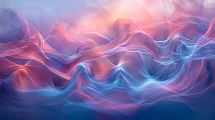 Fototapeta premium An ethereal image showcasing a translucent wave pattern, illustrating the concept of frequency and its influence on our intuitive senses.