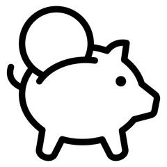 Piggy Bank  Icon Element For Design