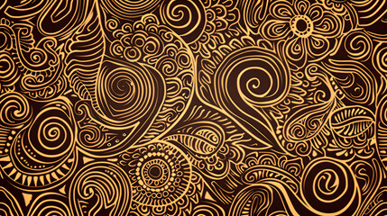 Fototapeta premium Abstract Seamless pattern with floral element henna style vector image