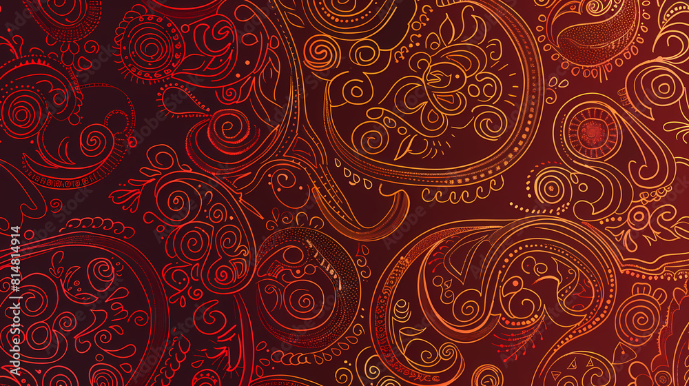 Poster abstract seamless pattern with floral element henna style vector image