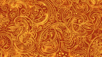 Abstract Seamless pattern with floral element henna style vector image