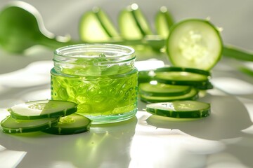 Fresh aloe Vera for beauty treatments at home on a white background