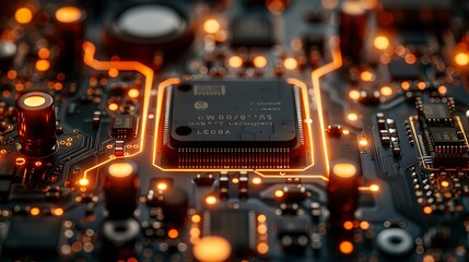 Behold the elegance of microelectronics, where the tiniest components come together to form a masterpiece of technological ingenuity,