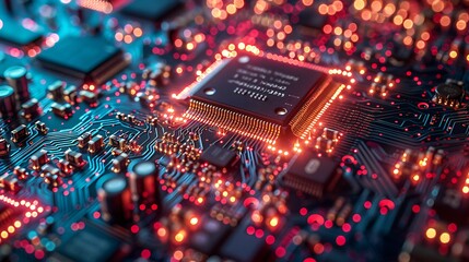 Behold the elegance of microelectronics, where the tiniest components come together to form a masterpiece of technological ingenuity,