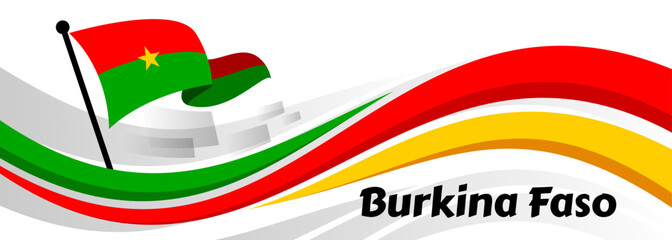 Burkina Faso Independence Day, August 5. Vector illustration
