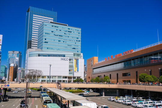 宮城県仙台市 仙台駅前の街並み