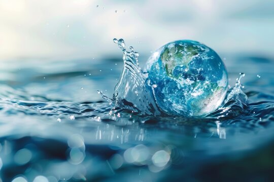 Global conservation. saving earths water and protecting the environment for future generations