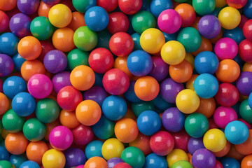 Obraz premium colorful small balls background cheerful with colors, kids toys