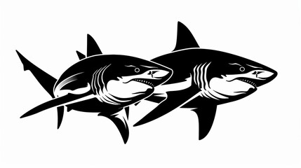 Fototapeta premium Fierce Shark Chase