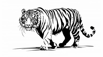 Fototapeta premium Majestic Tiger Silhouette