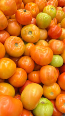 fresh tomatoes in market
