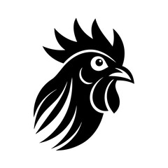             Rooster head icon logo vector illustration.

