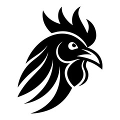             Rooster head icon logo vector illustration.
