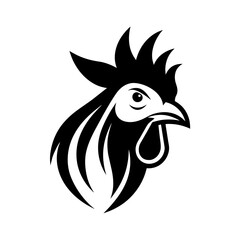             Rooster head icon logo vector illustration.
