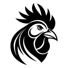             Rooster head icon logo vector illustration.
