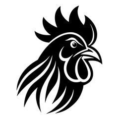             Rooster head icon logo vector illustration.
