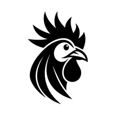             Rooster head icon logo vector illustration.
