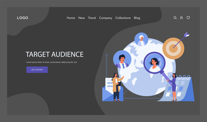 Target Audience concept. Flat vector illustration