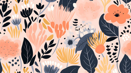 abstract flower pattern graphic poster background