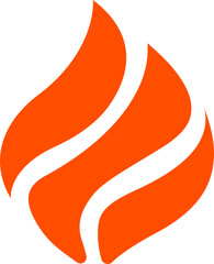 Hot burning fire icon illustration.
